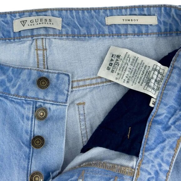 Guess - Tomboy Distressed Button Fly Jeans – Size 28 - NWT - Picture 11 of 11